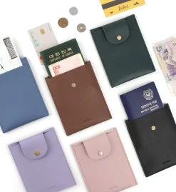 Simple Button Passport Pocket
