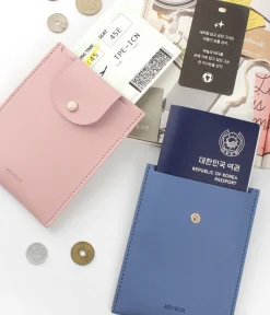 Simple Button Passport Pocket