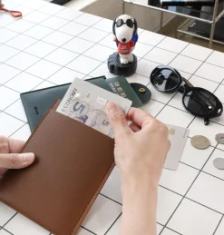 Simple Button Passport Pocket