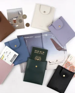 Simple Button Passport Pocket