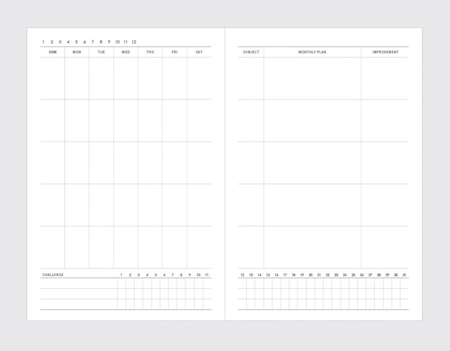 Simple Quarterly Study Planner