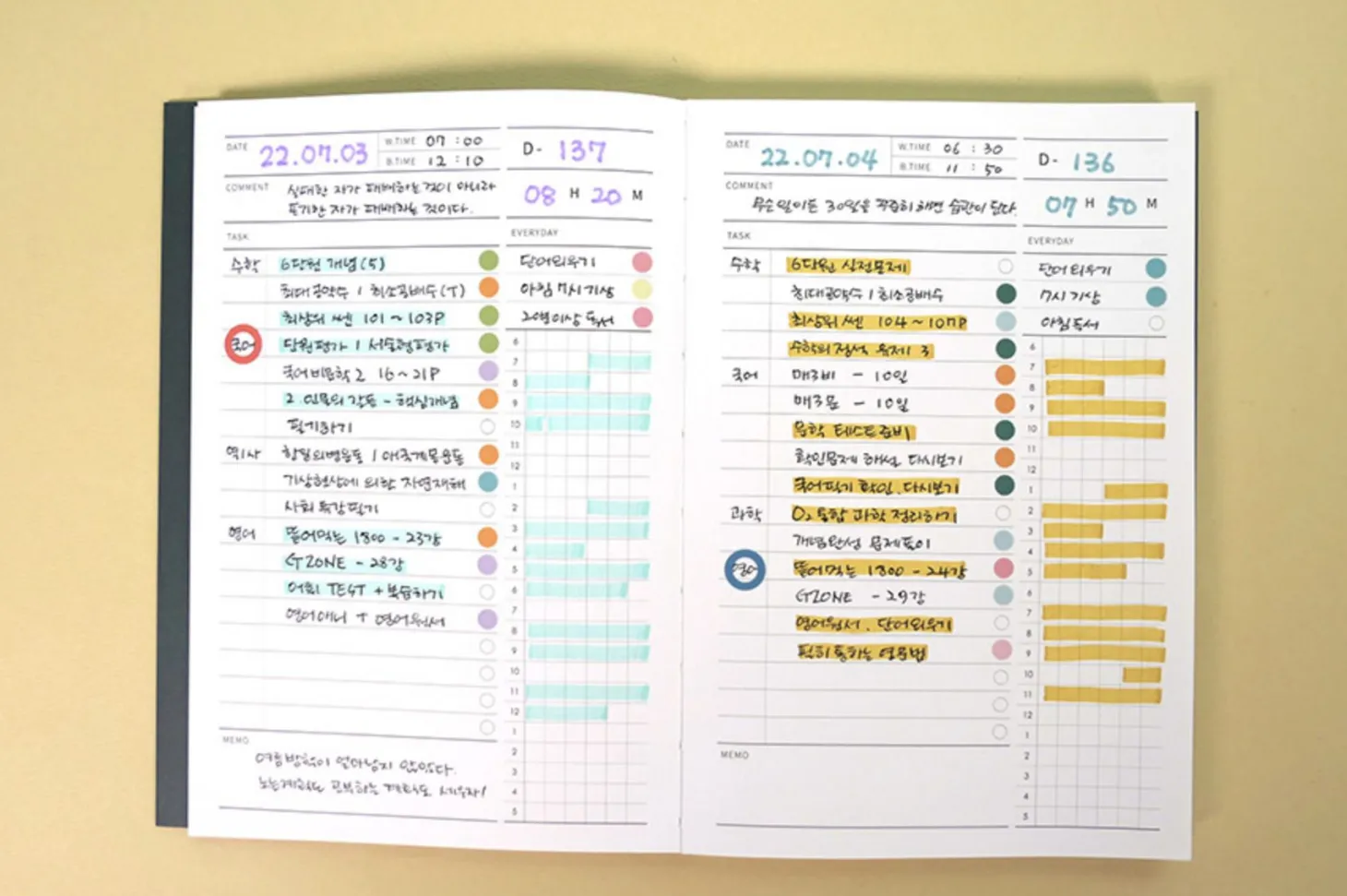 Simple Quarterly Study Planner