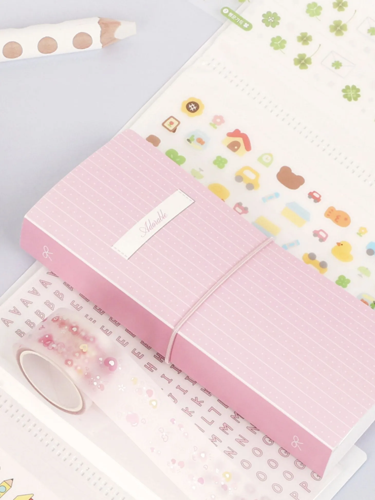 Small Adorable Kiss Cut Tape Binder