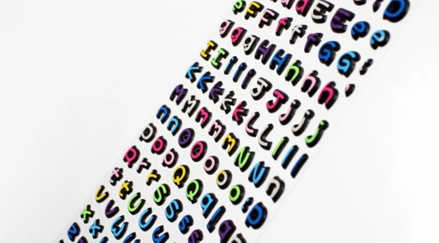 Small Alphabet Deco Sticker