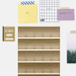 Small Bookshelf Poster & Sticker Set