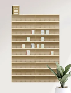 Small Bookshelf Poster & Sticker Set