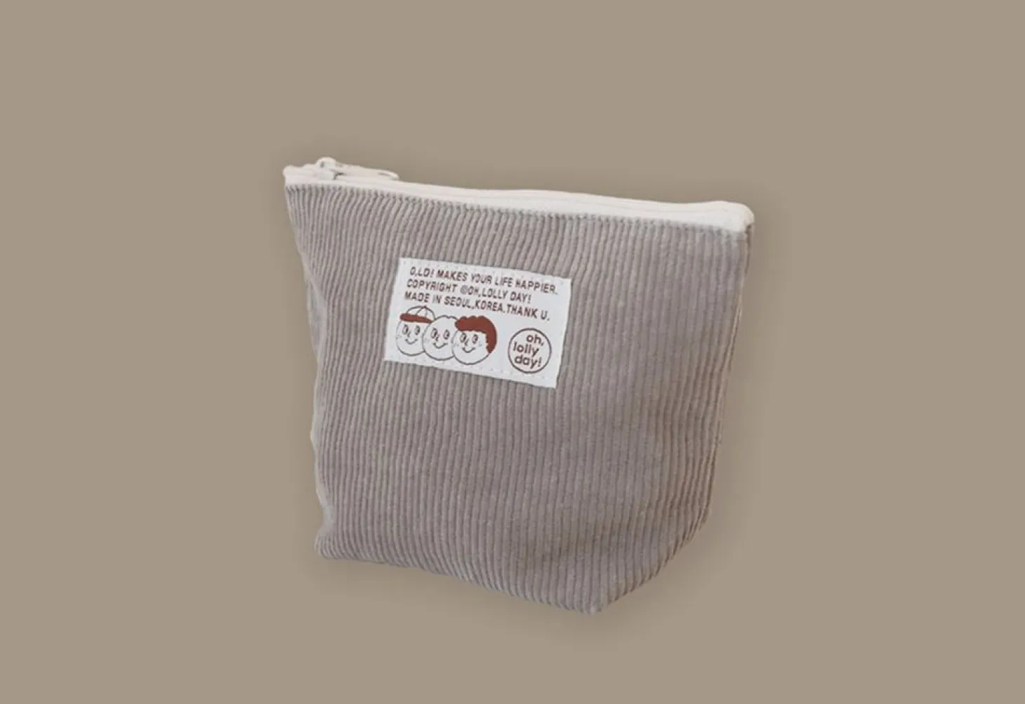 Small Corduroy Triangle Pouch