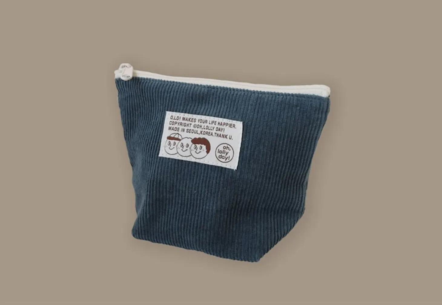 Small Corduroy Triangle Pouch