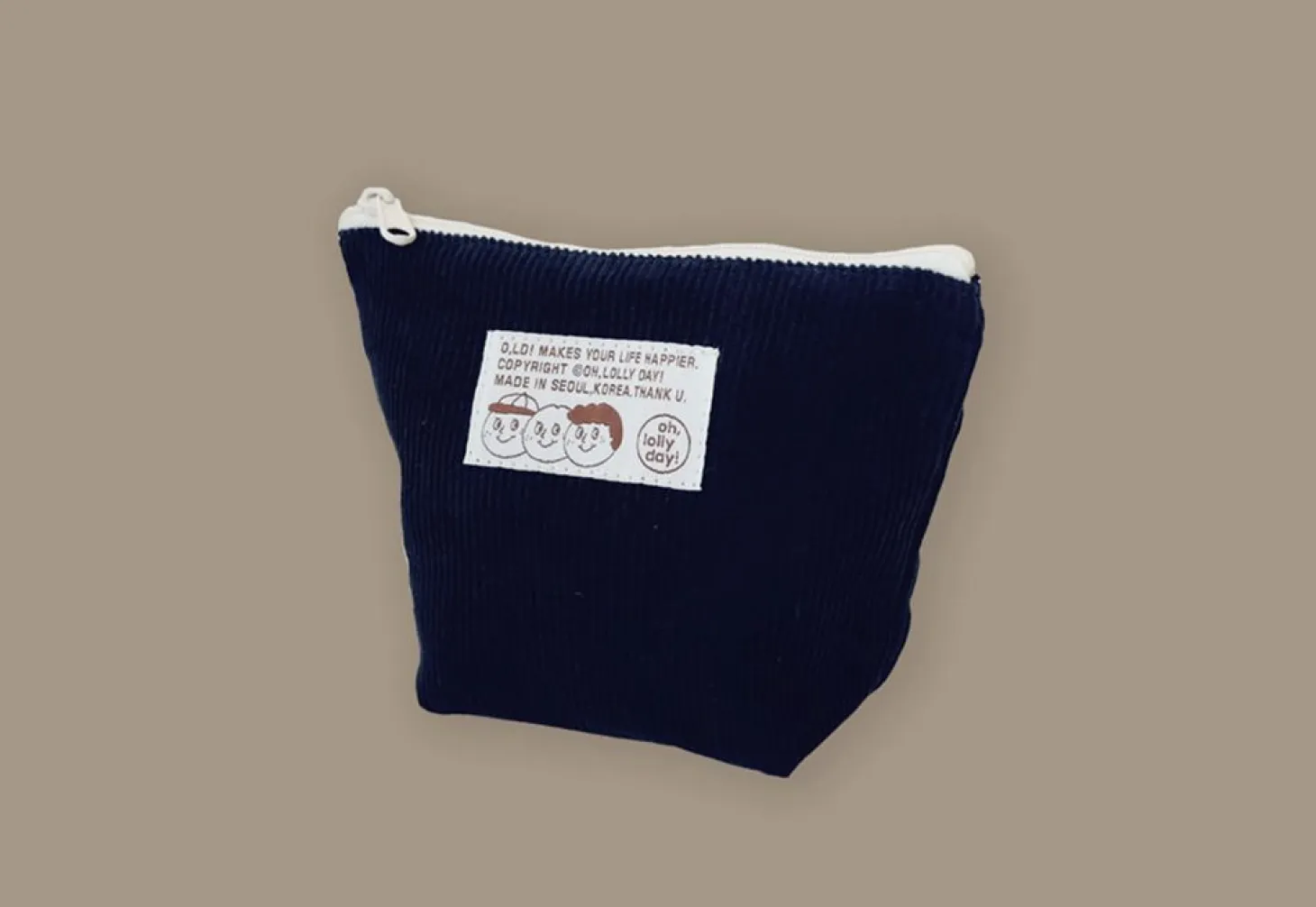 Small Corduroy Triangle Pouch