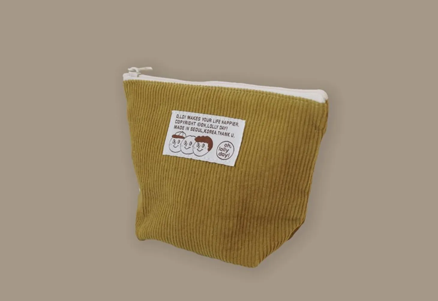Small Corduroy Triangle Pouch