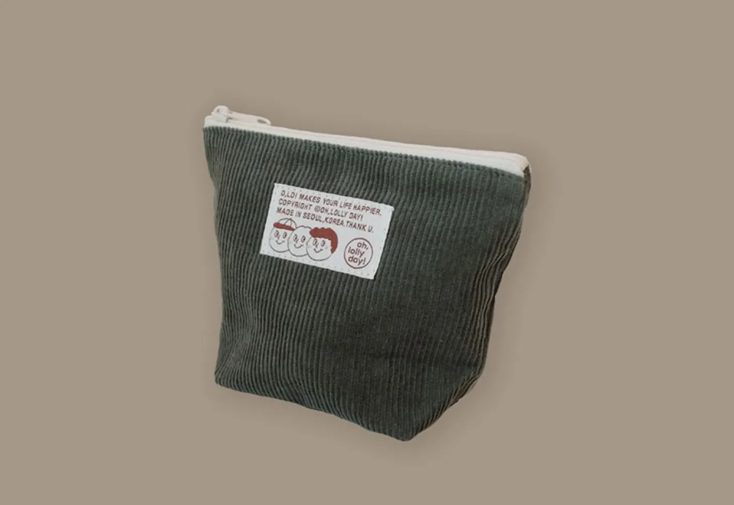 Small Corduroy Triangle Pouch