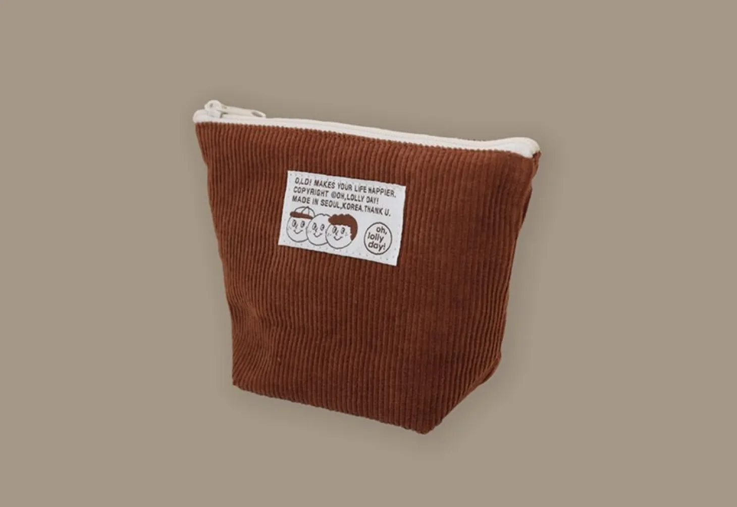 Small Corduroy Triangle Pouch