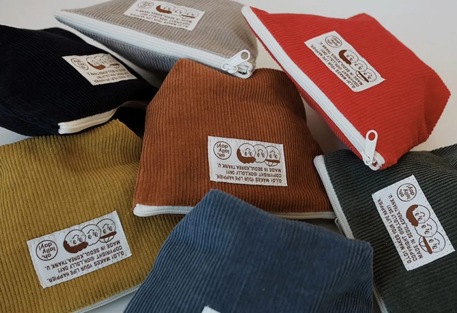 Small Corduroy Triangle Pouch