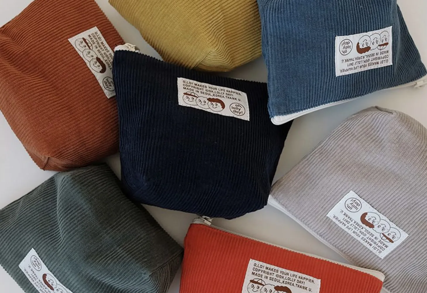 Small Corduroy Triangle Pouch