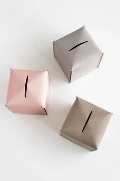 Small Edge Leather Tissue Cover