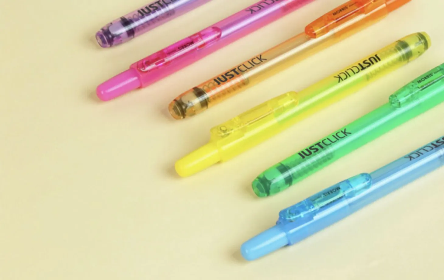 Small Just Click Retractable Highlighter Set