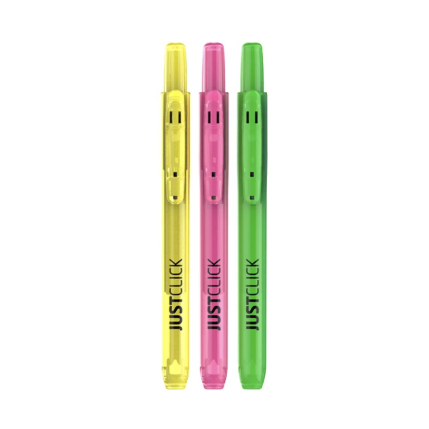 Small Just Click Retractable Highlighter Set