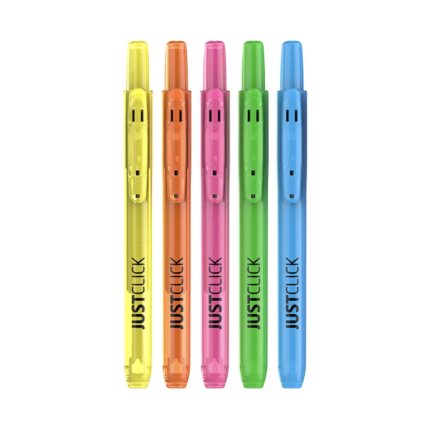 Small Just Click Retractable Highlighter Set