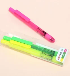 Small Just Click Retractable Highlighter Set