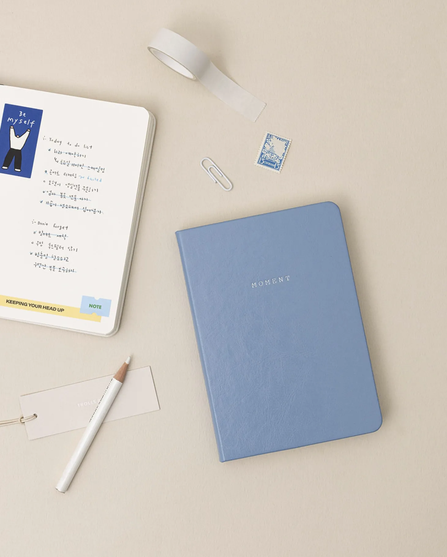 Small Moment Hardcover Plain Notebook