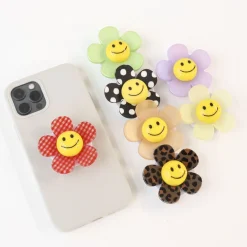 Smile Flower Pattern Phone Grip