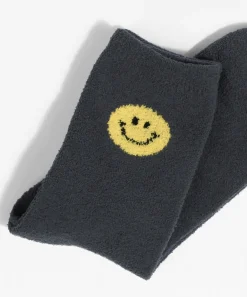 Smile Fluffy Micro Crew Women Socks