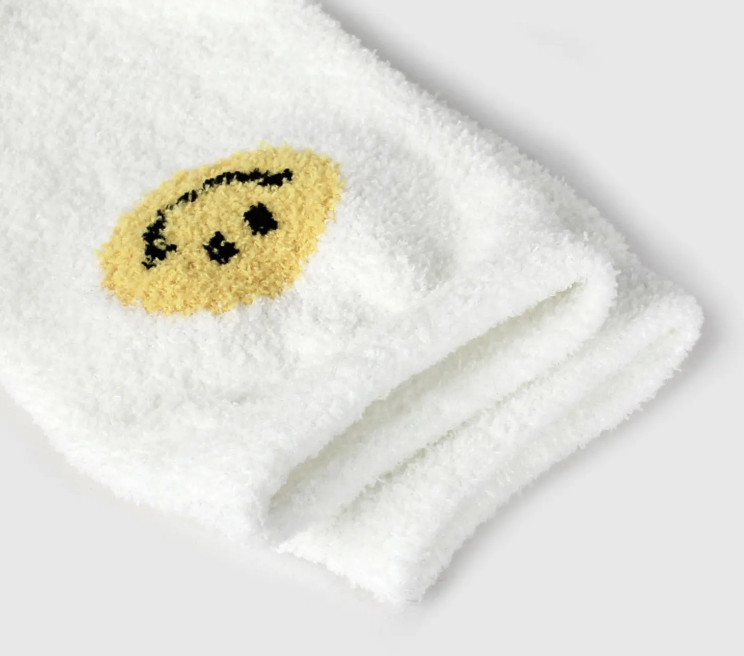 Smile Fluffy Micro Crew Women Socks