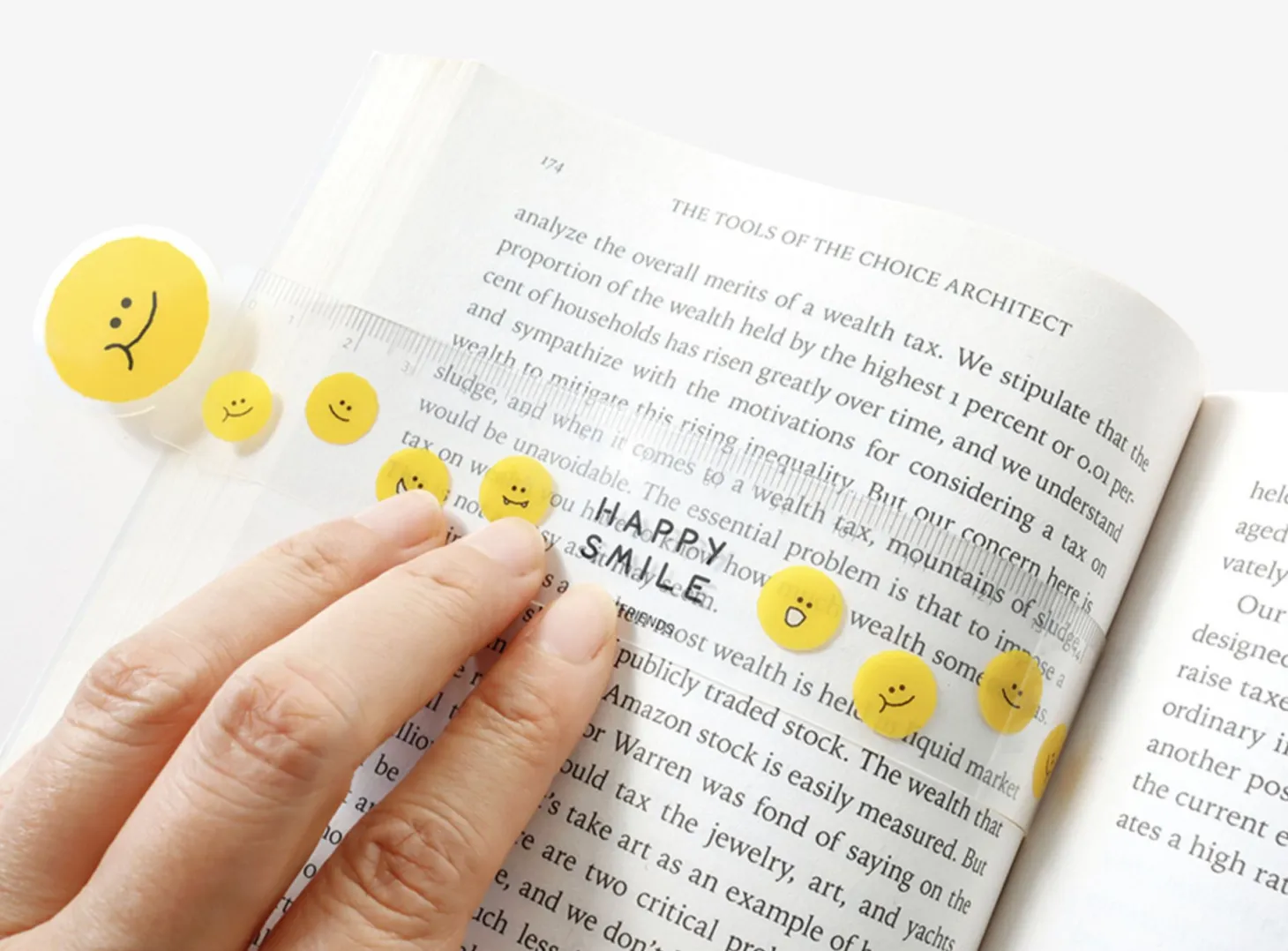 Smile Illustration Bookmark Ruler