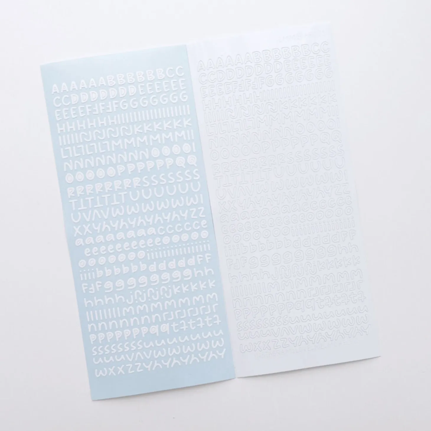 Smile Round Alphabet Slim Sticker