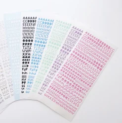 Smile Round Alphabet Slim Sticker