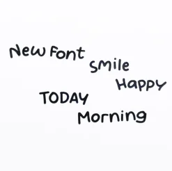 Smile Round Alphabet Slim Sticker