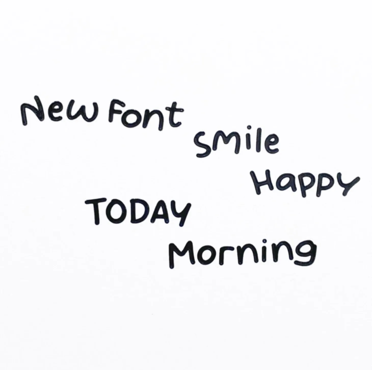 Smile Round Alphabet Slim Sticker