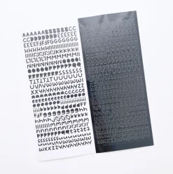 Smile Round Alphabet Slim Sticker