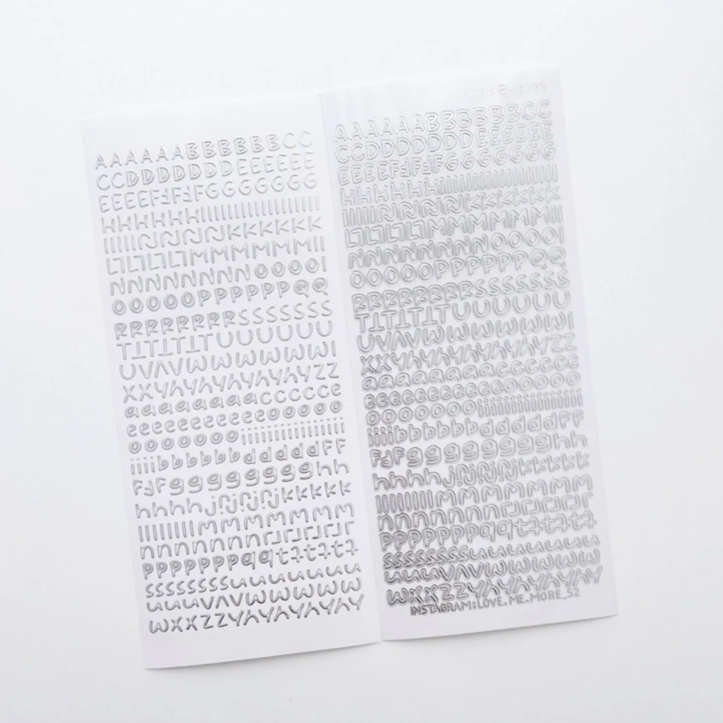 Smile Round Alphabet Slim Sticker