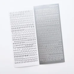 Smile Round Alphabet Slim Sticker
