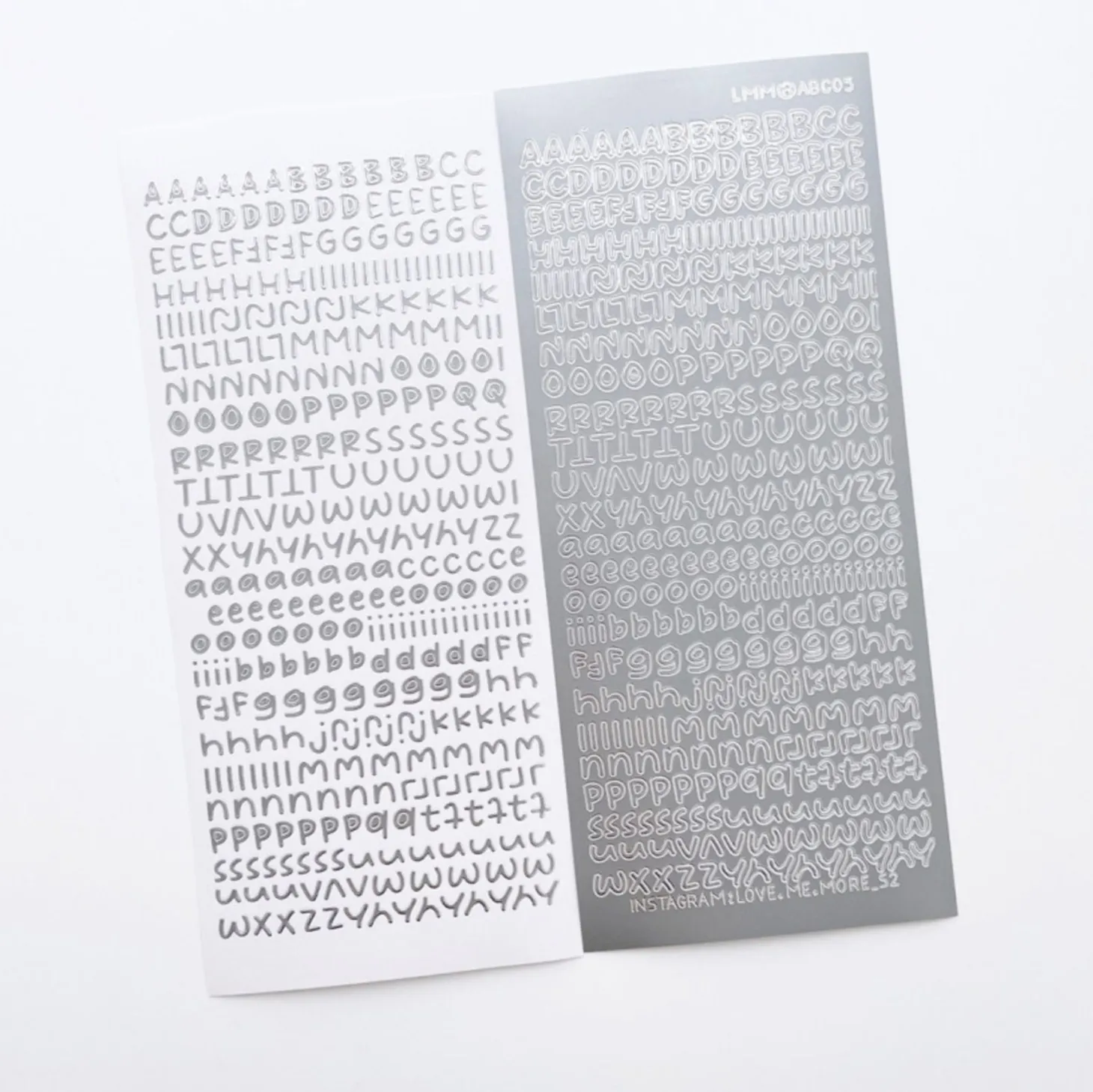 Smile Round Alphabet Slim Sticker