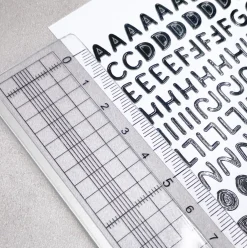 Smile Round Alphabet Slim Sticker
