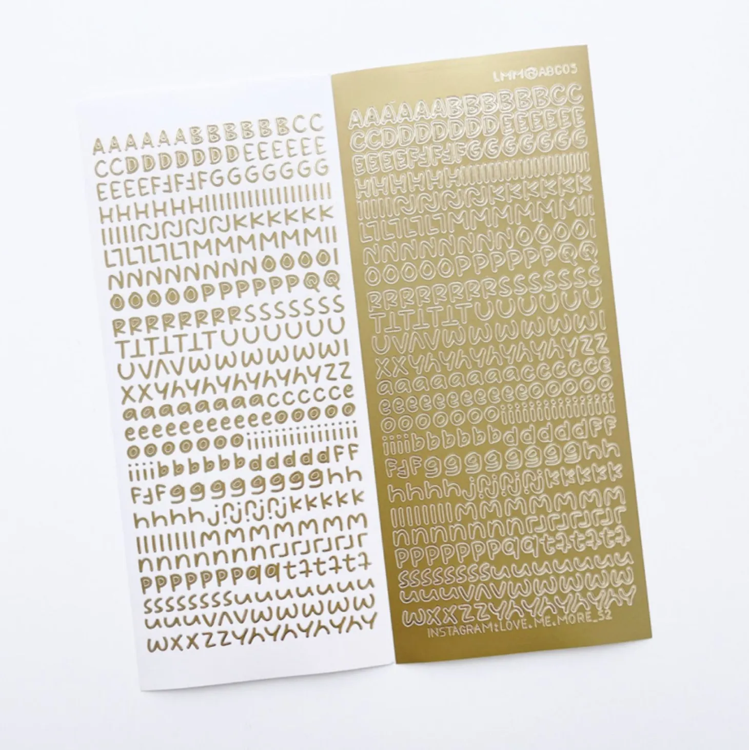Smile Round Alphabet Slim Sticker
