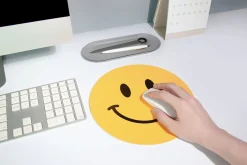 Smile Vegan Leather Mouse Pad