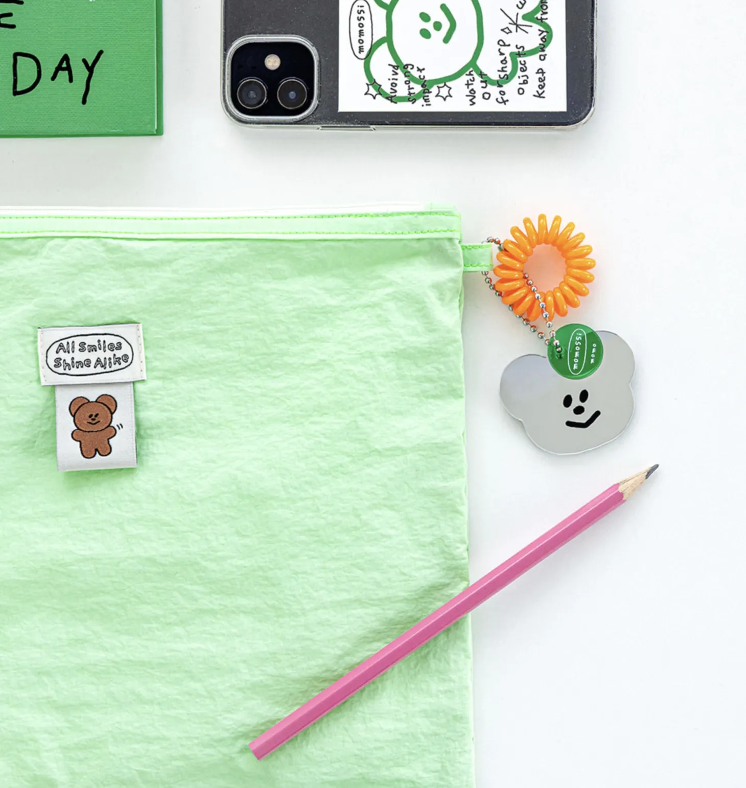 Smiley Acrylic Mirror Charm