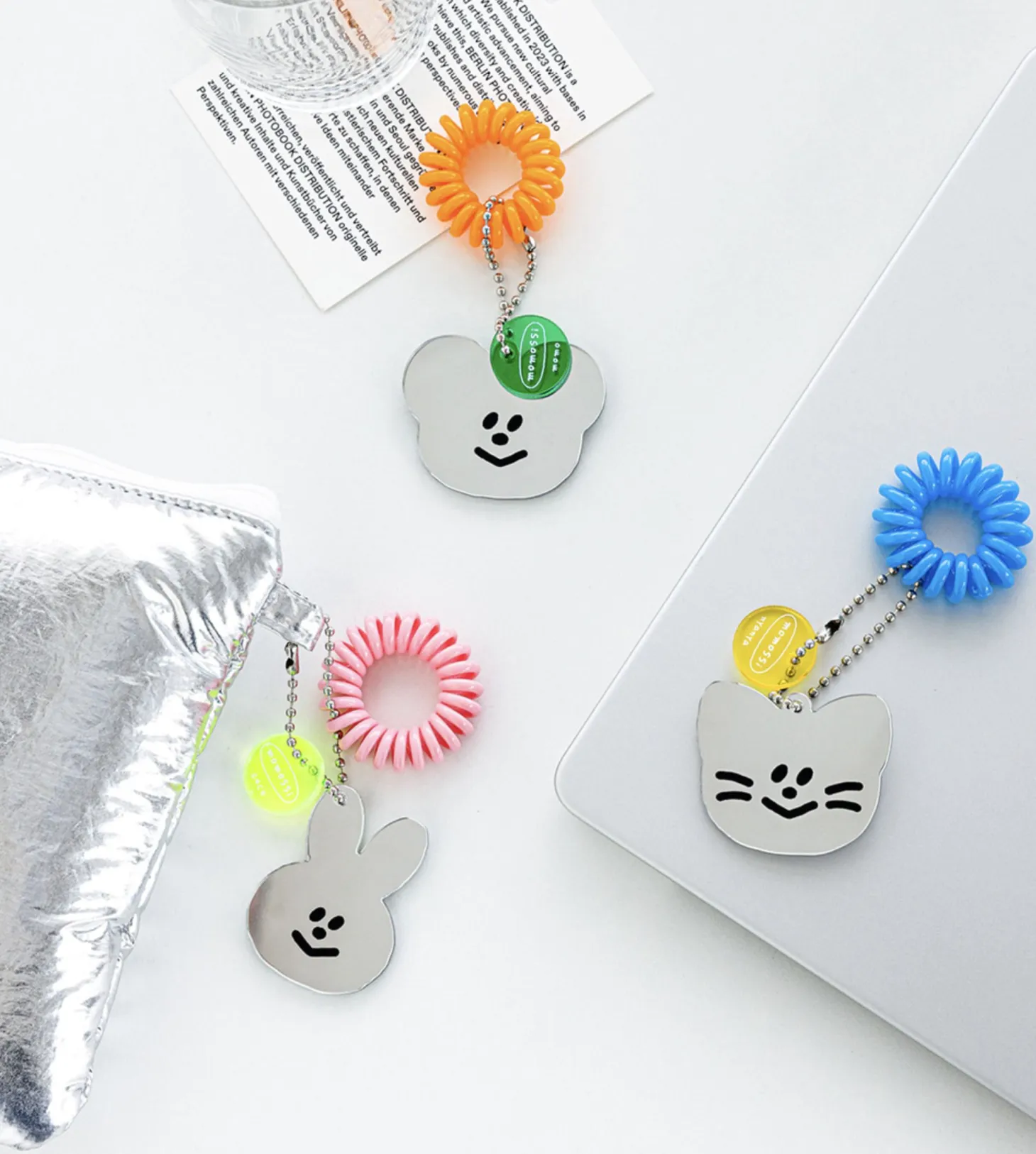 Smiley Acrylic Mirror Charm