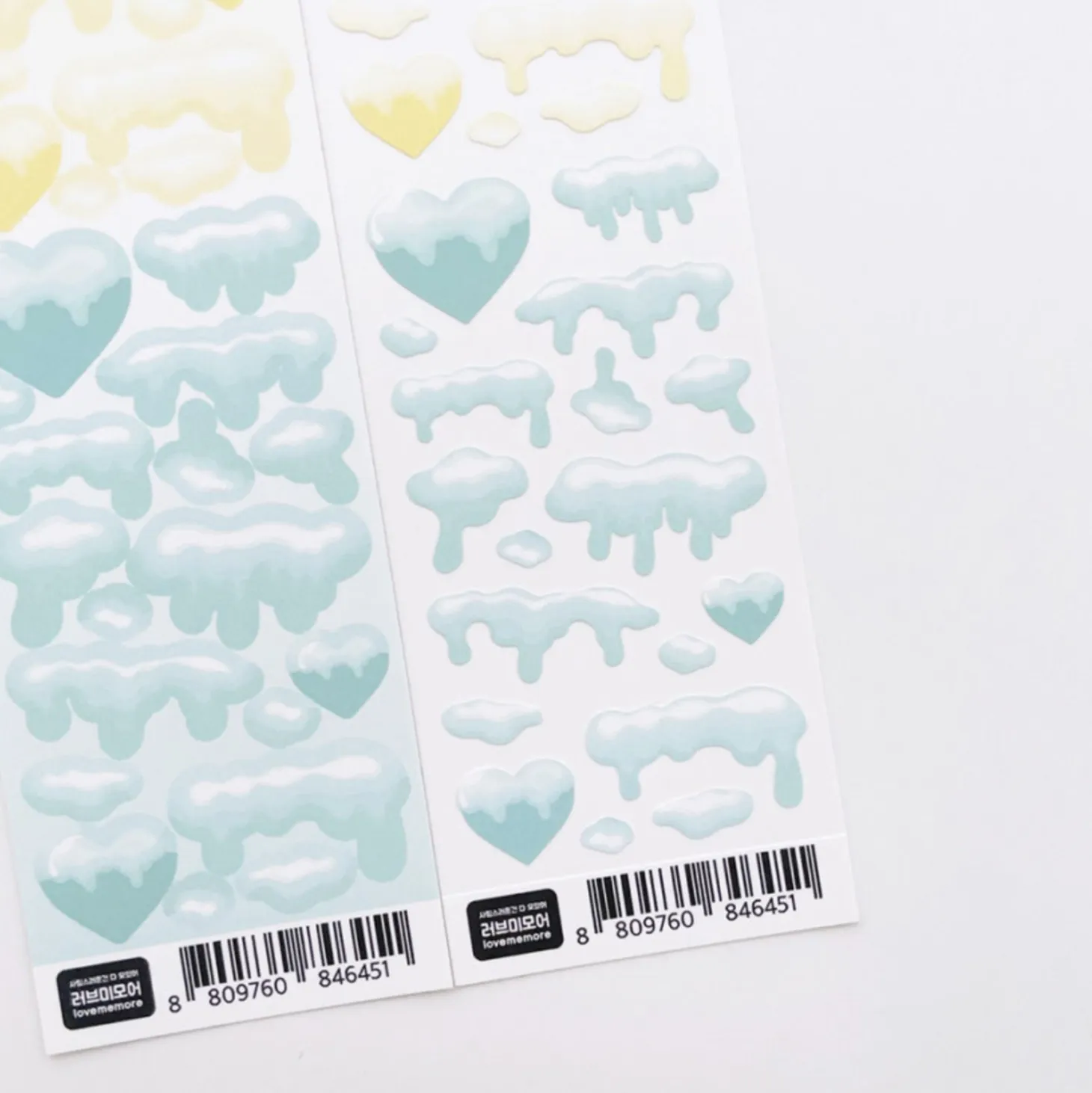 Snow Heart Slim Sticker