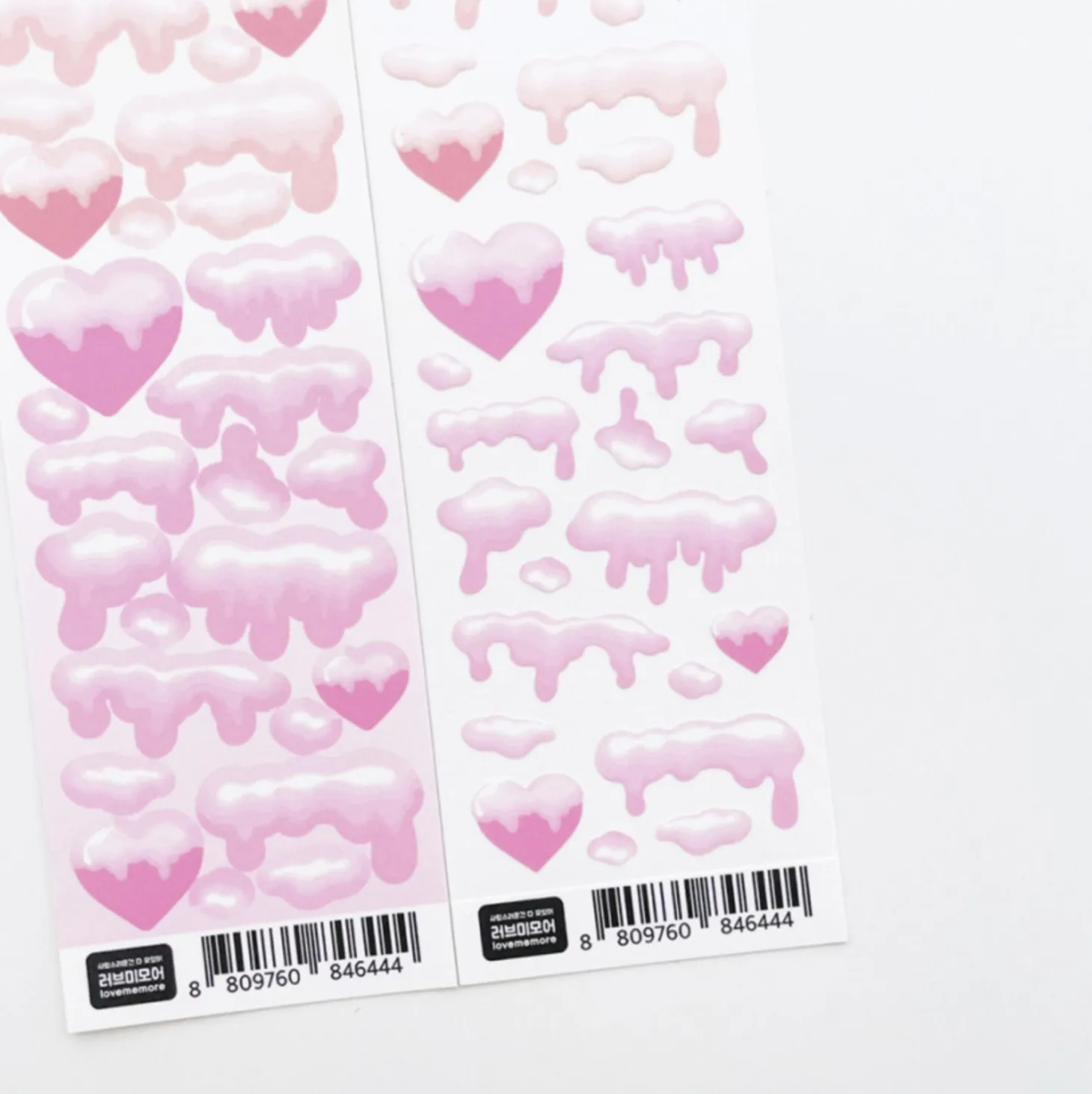 Snow Heart Slim Sticker