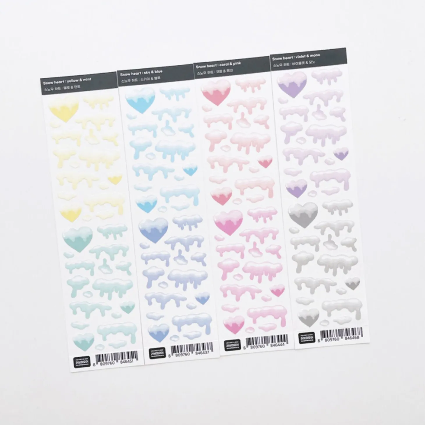 Snow Heart Slim Sticker