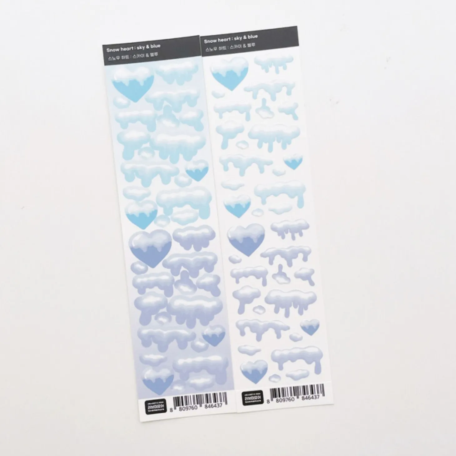 Snow Heart Slim Sticker