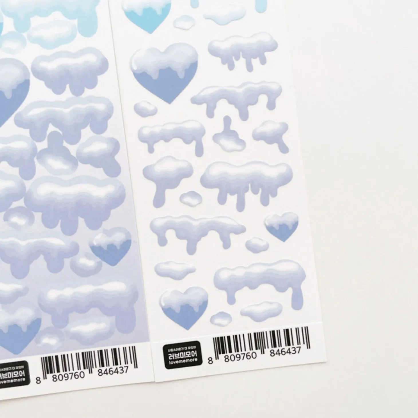 Snow Heart Slim Sticker