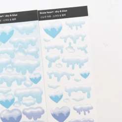Snow Heart Slim Sticker