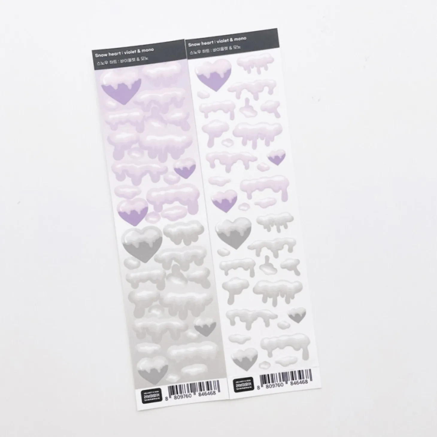 Snow Heart Slim Sticker