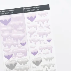 Snow Heart Slim Sticker