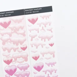 Snow Heart Slim Sticker